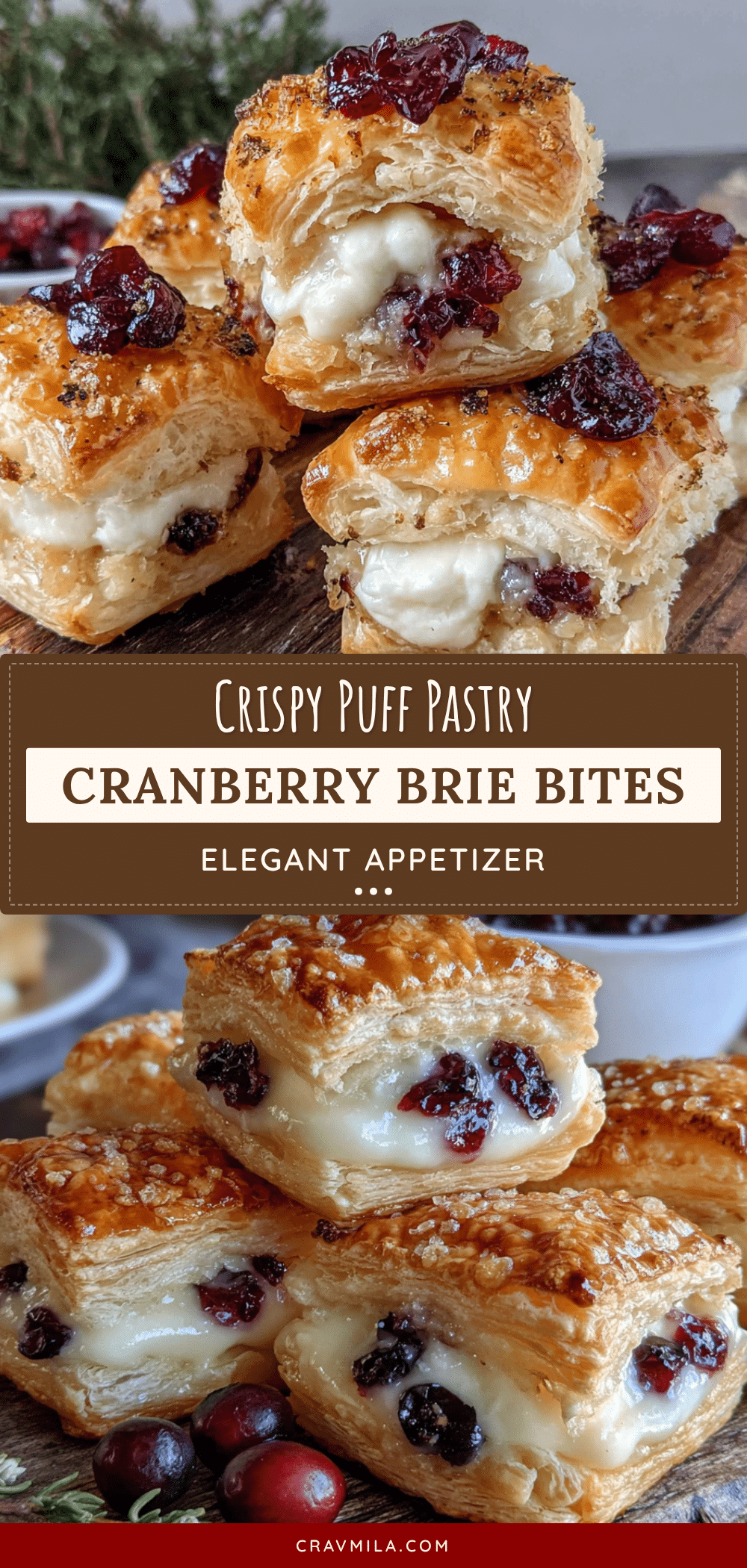 crispy cranberry brie bites recipe