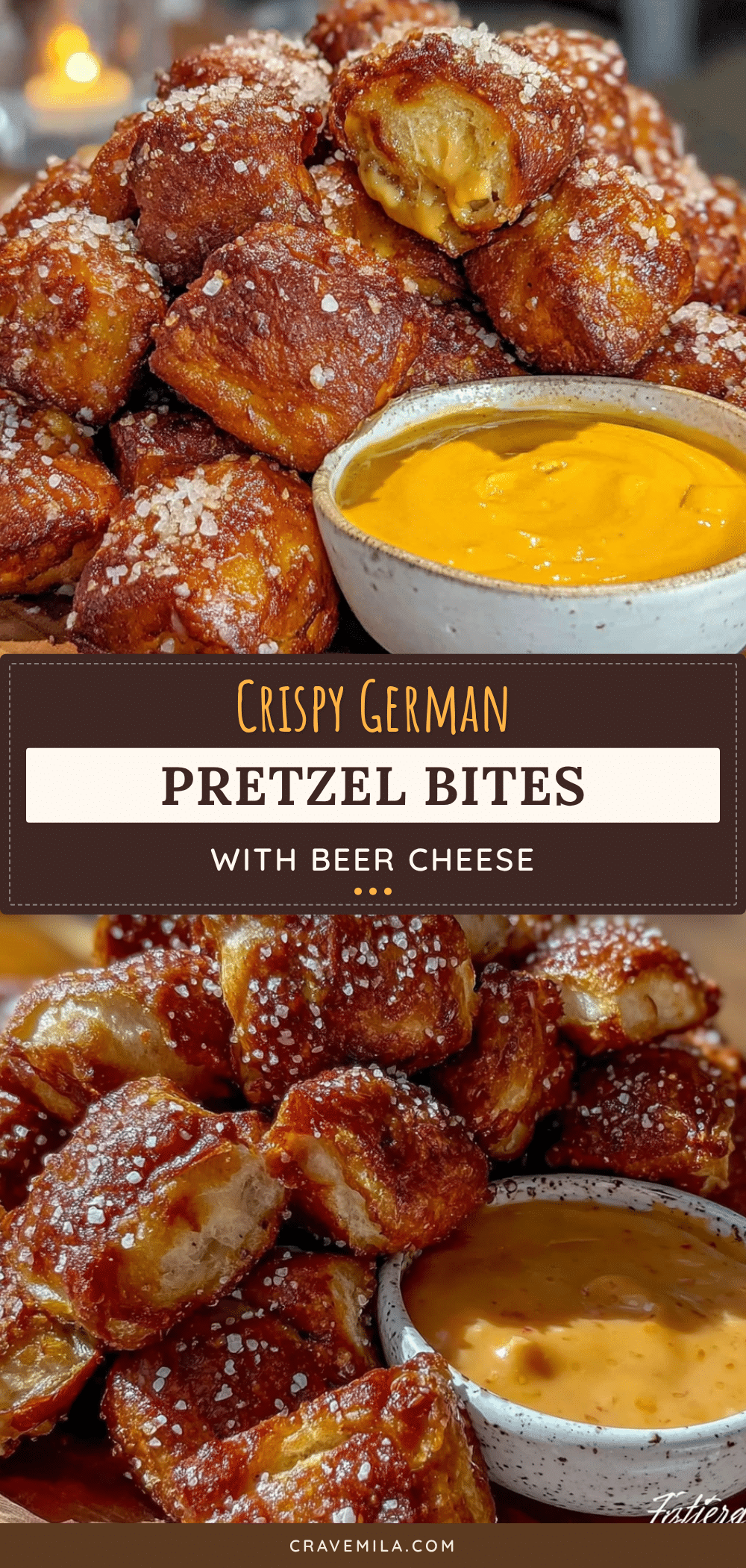 crispy German pretzel bites recipe