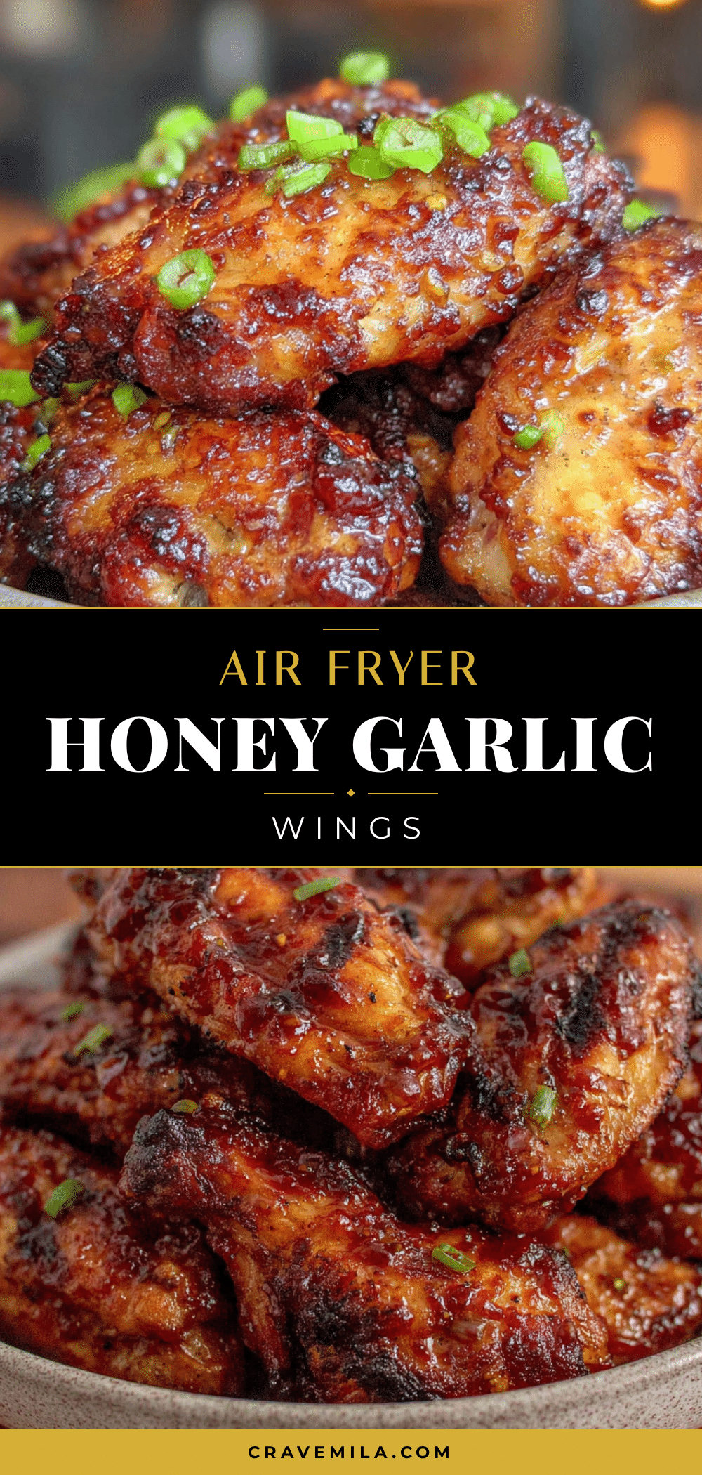 crispy honey garlic air fryer chicken wings recipe