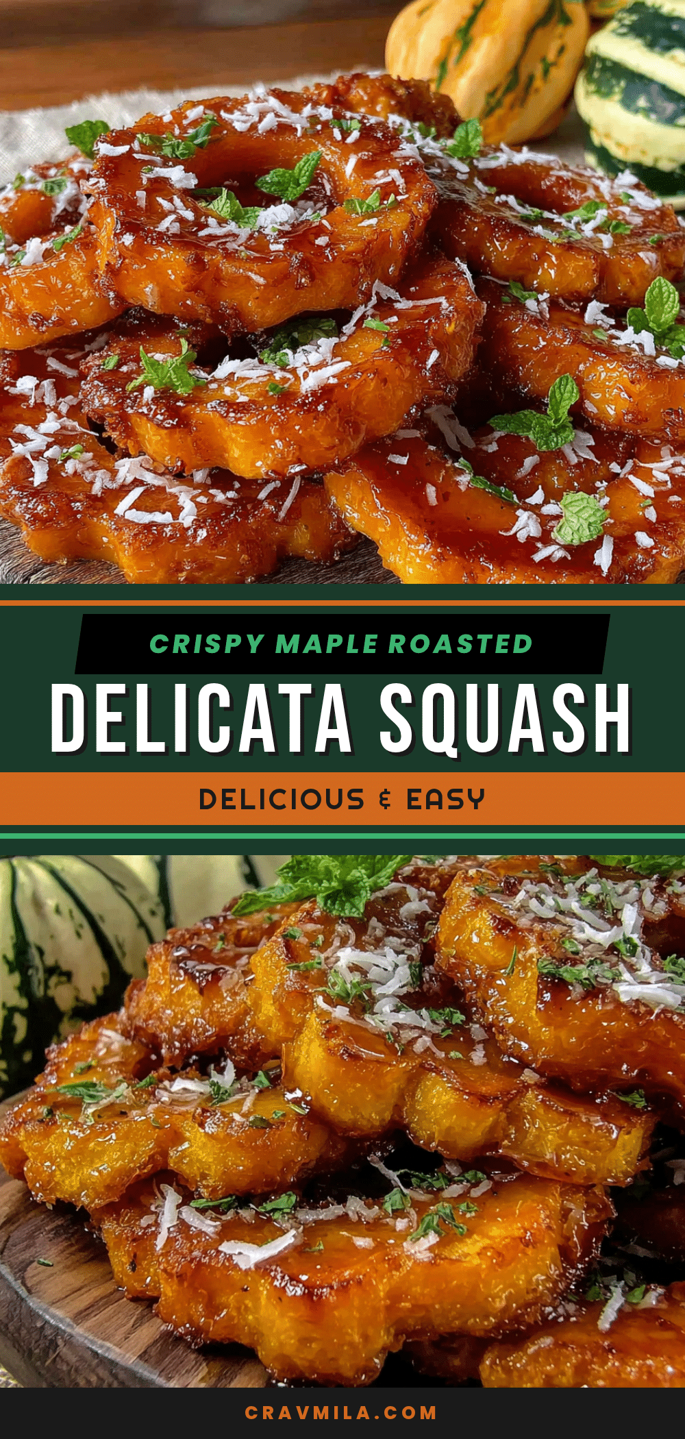 Crispy Maple Roasted Delicata Squash recipe