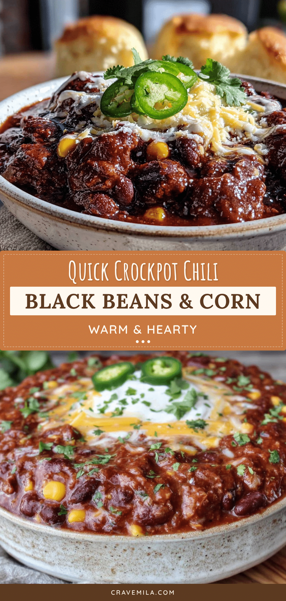 crockpot black bean corn chili recipe