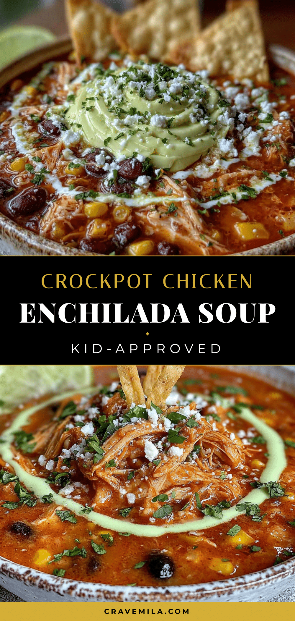 crockpot chicken enchilada soup for kids recipe