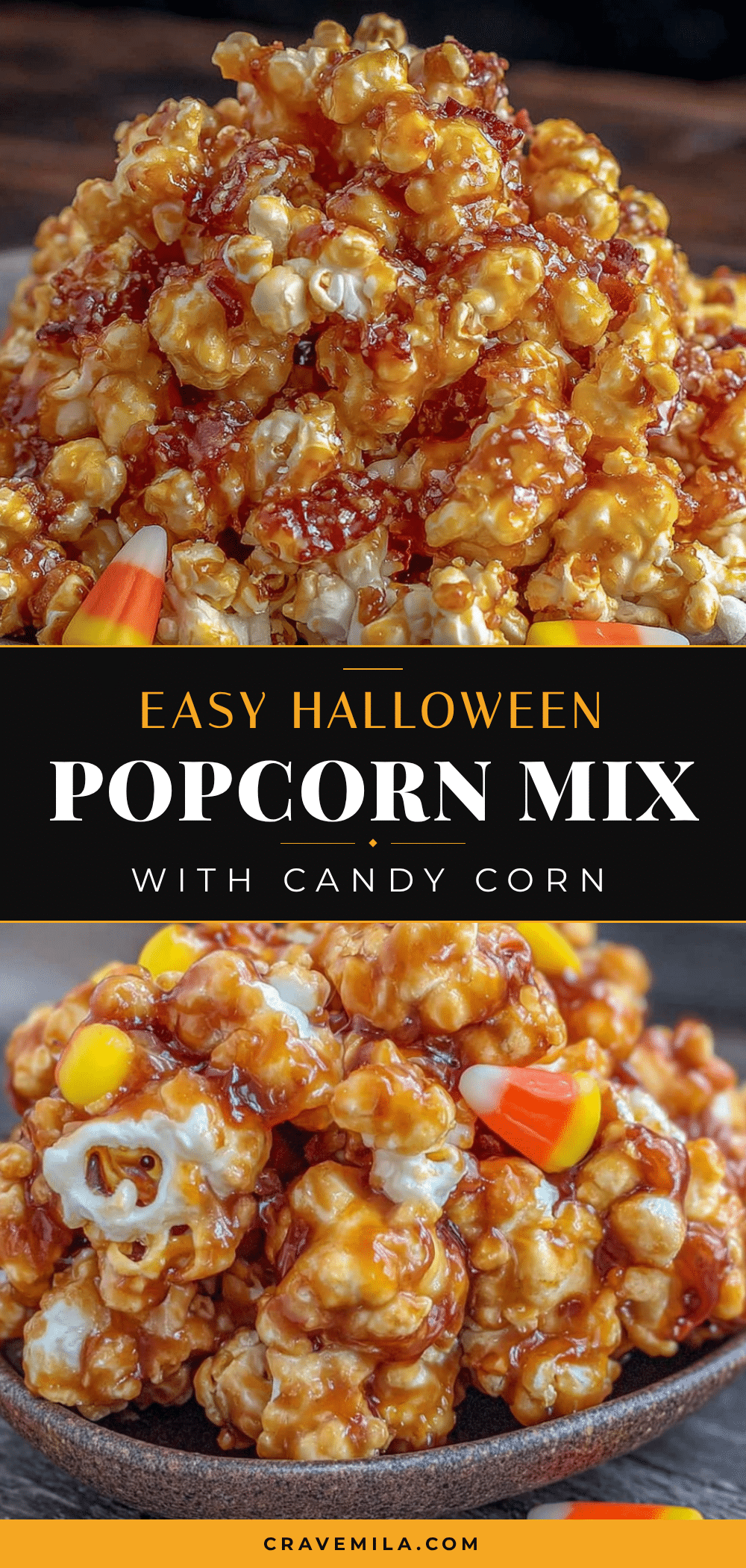 easy halloween popcorn mix recipe