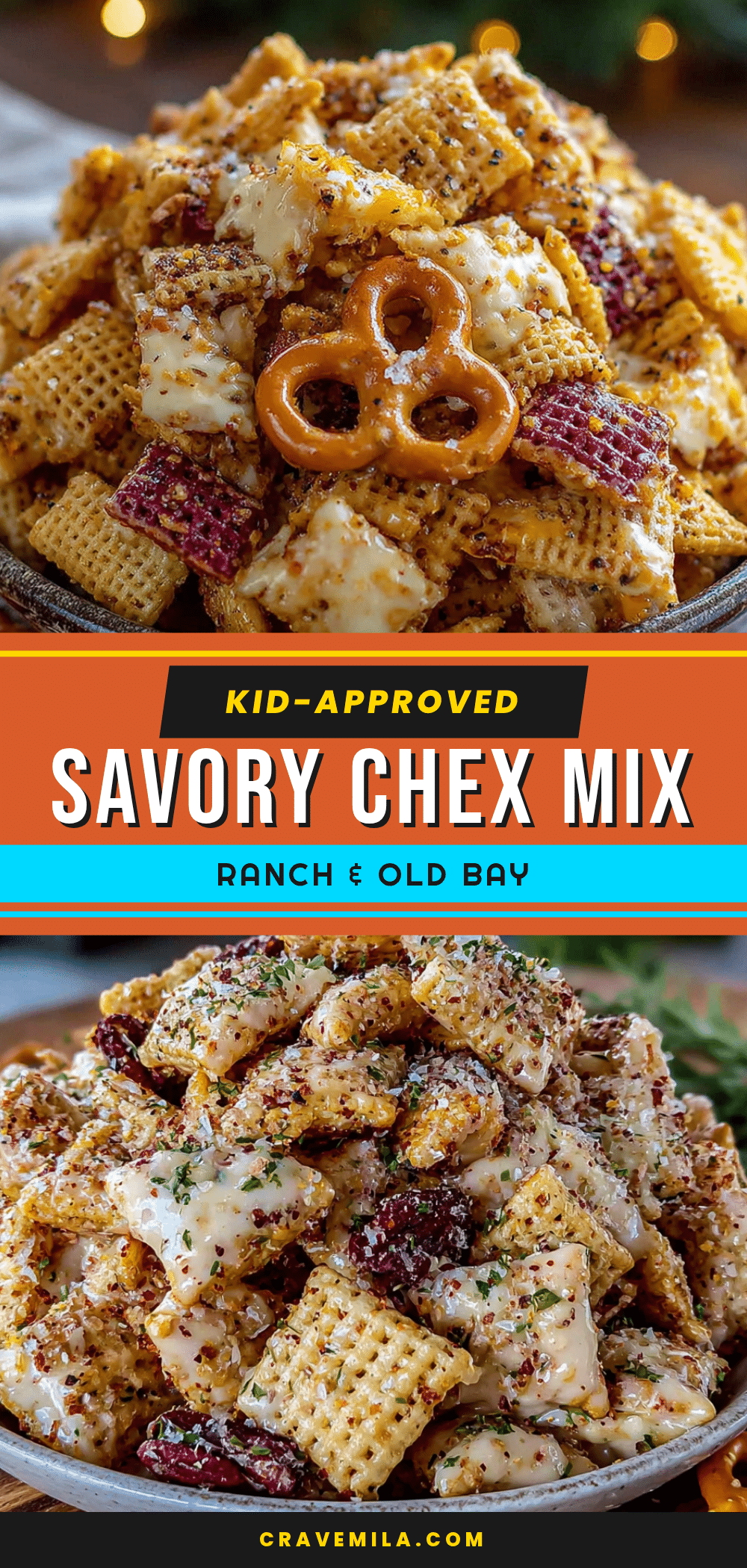 Easy Kid-Approved Savory Chex Mix with Ranch & Old Bay recipe