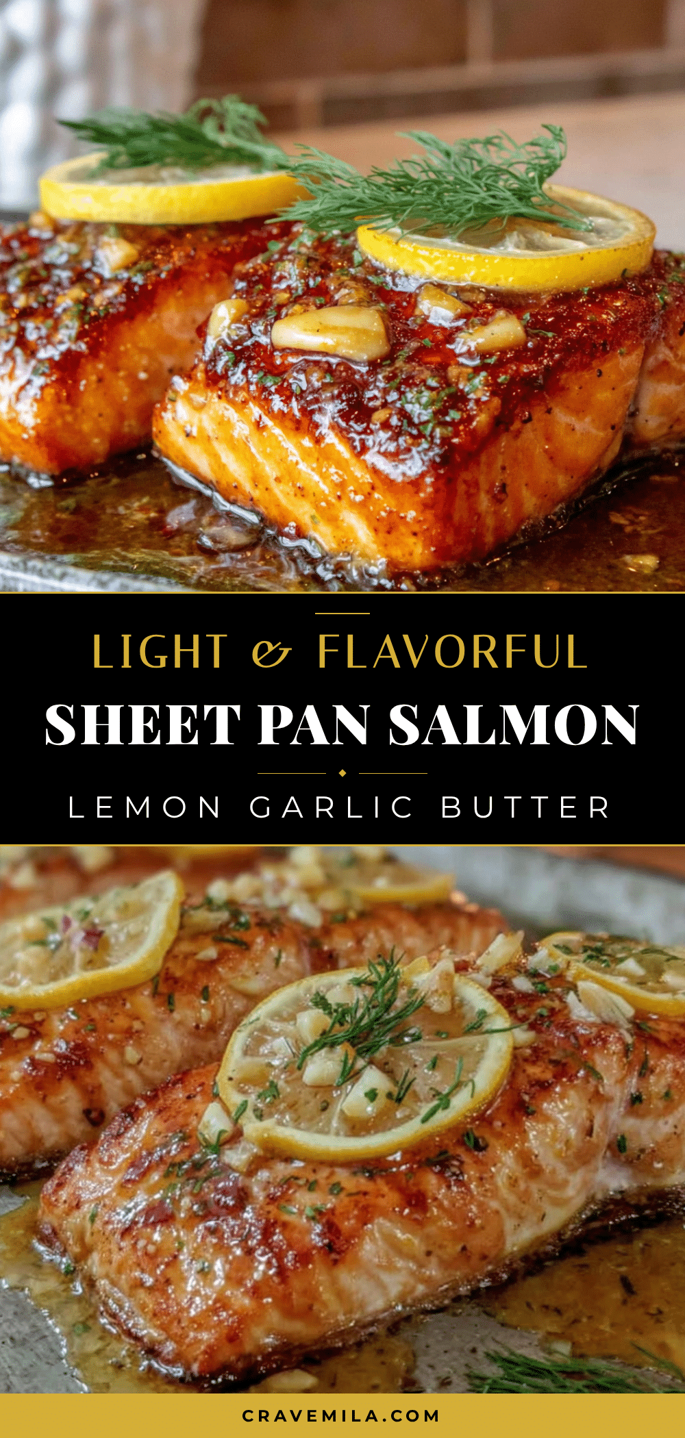 easy sheet pan salmon with lemon garlic butter recipe