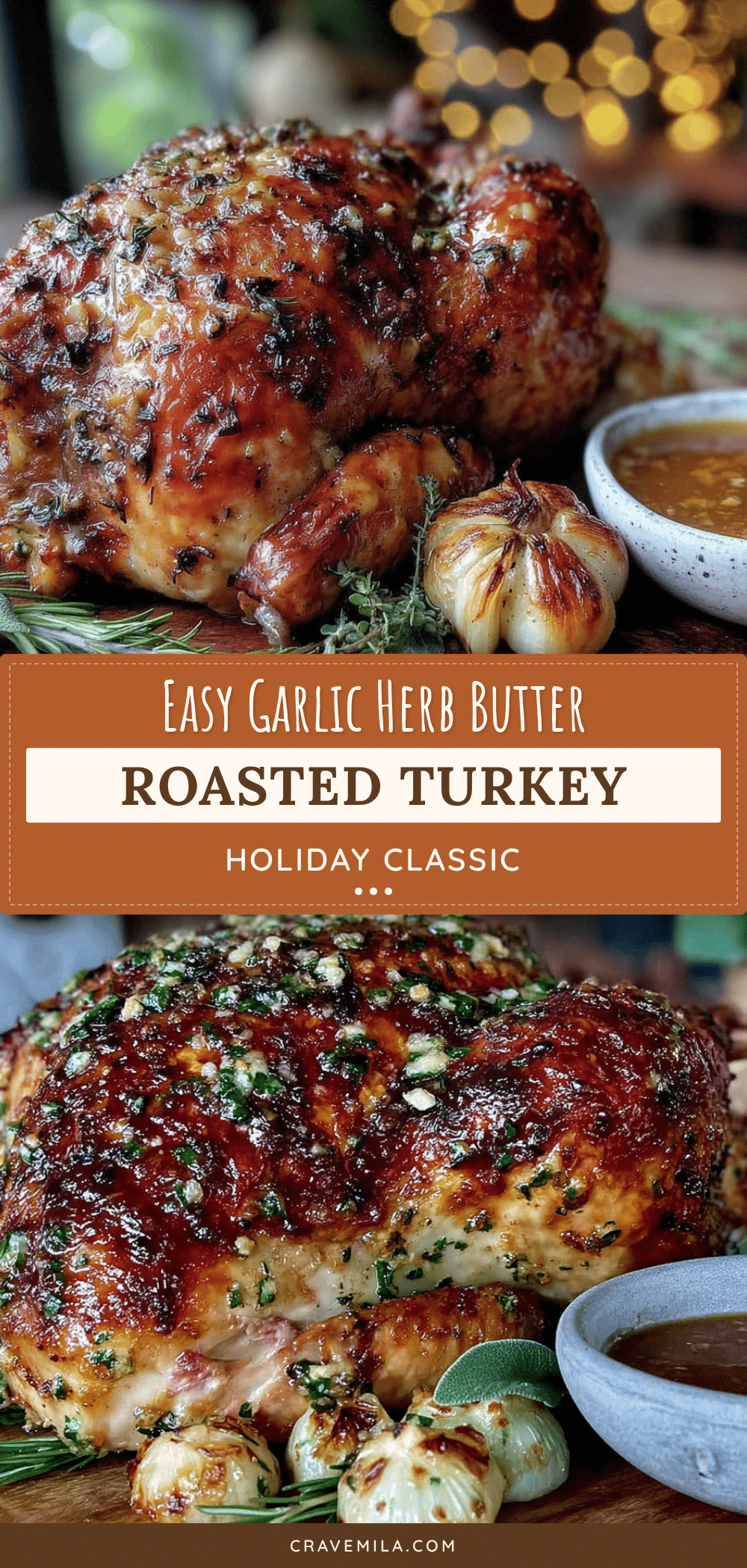 garlic herb butter roasted turkey recipe