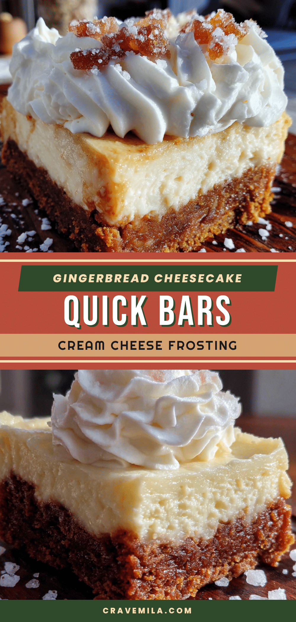 gingerbread cheesecake bars recipe