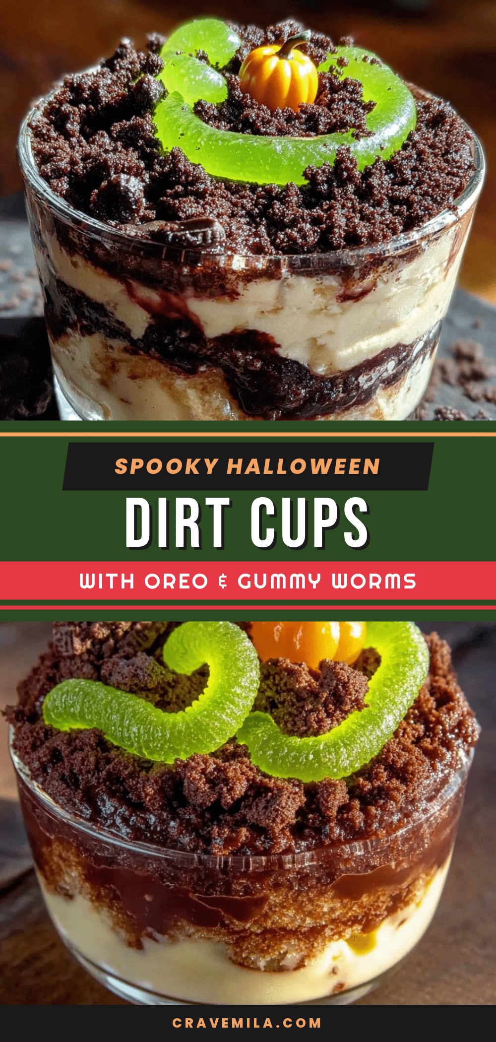 Halloween dirt cups recipe