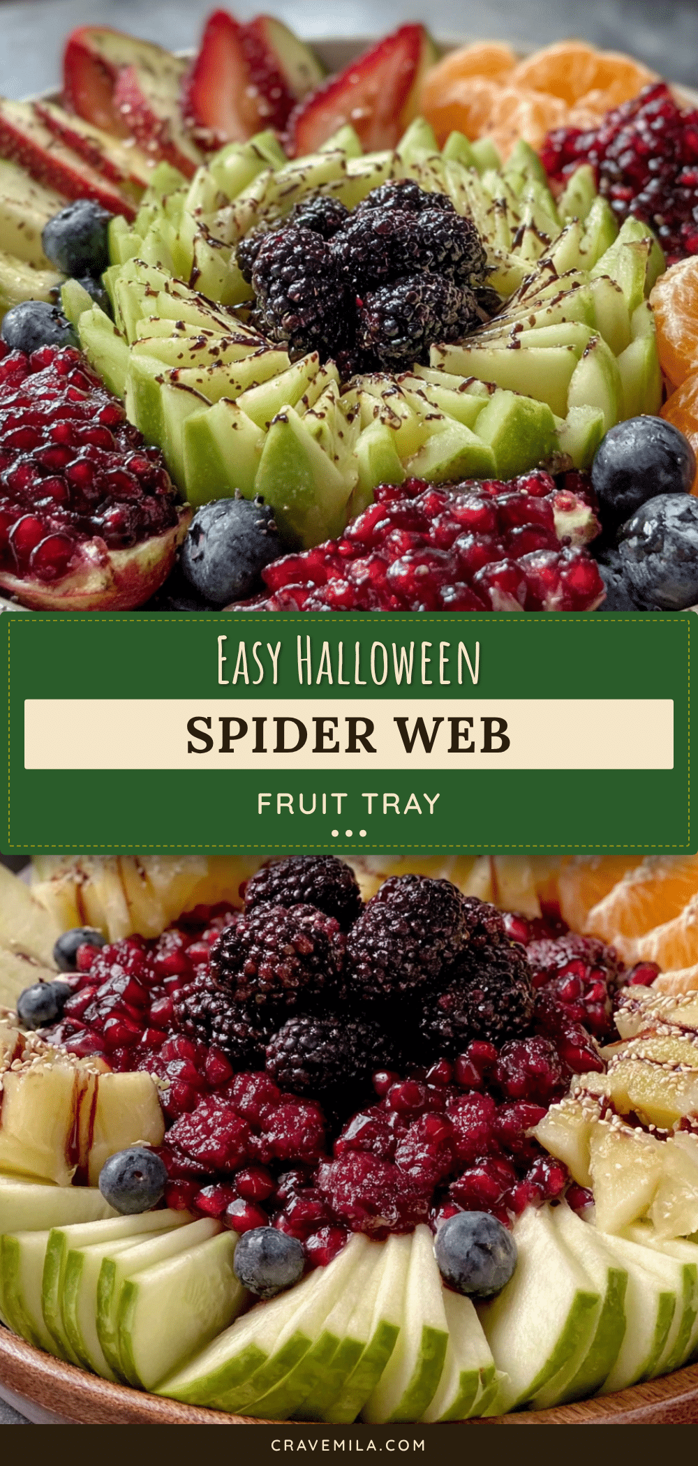 halloween spider web fruit tray recipe