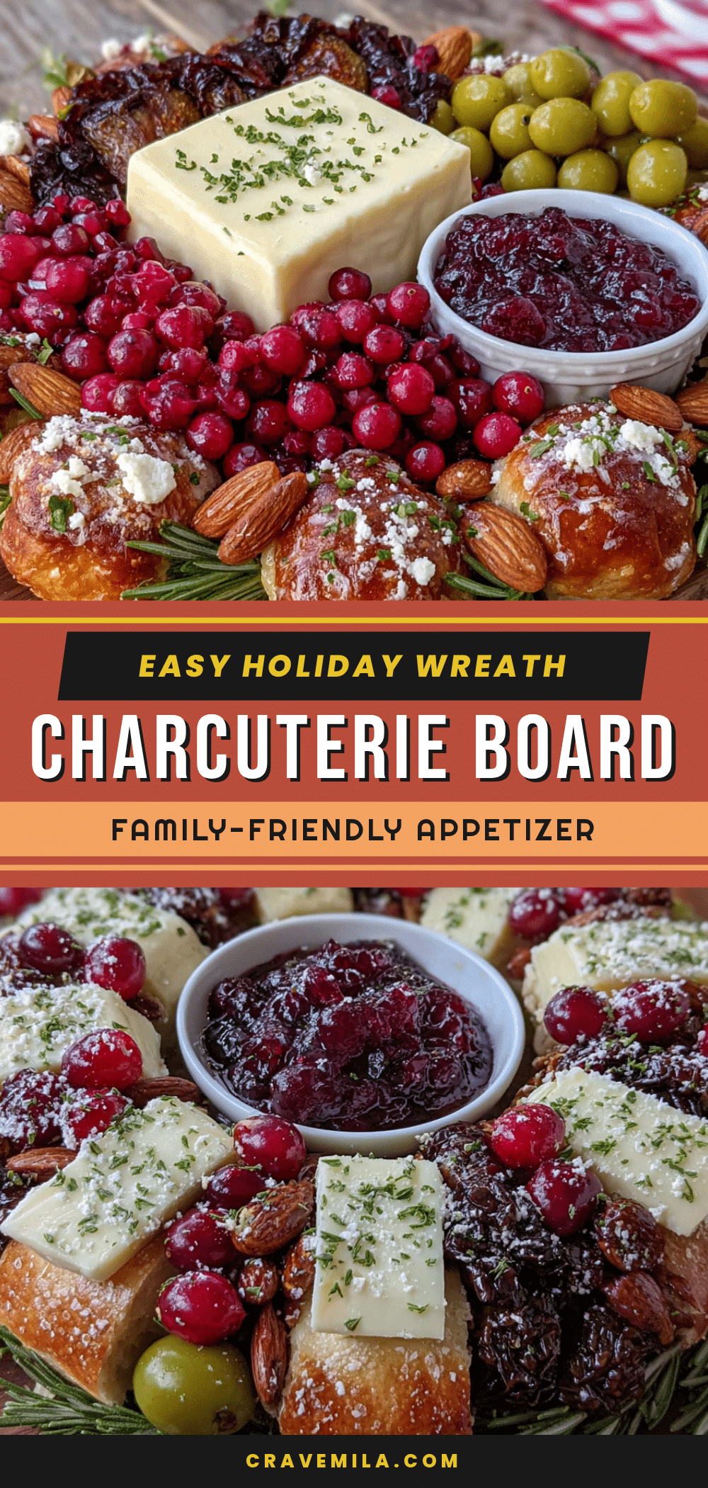 holiday wreath charcuterie board recipe