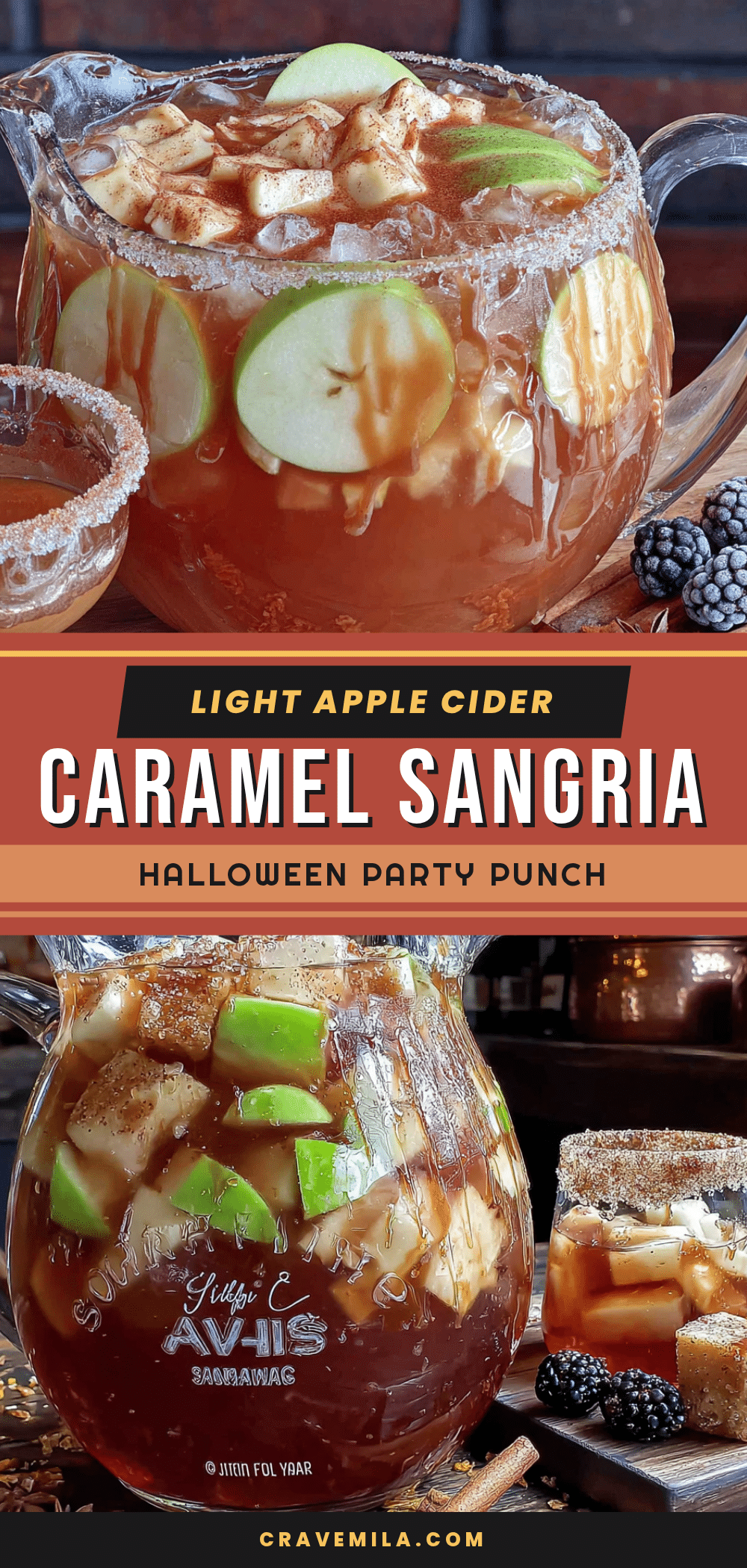 light apple cider caramel sangria recipe