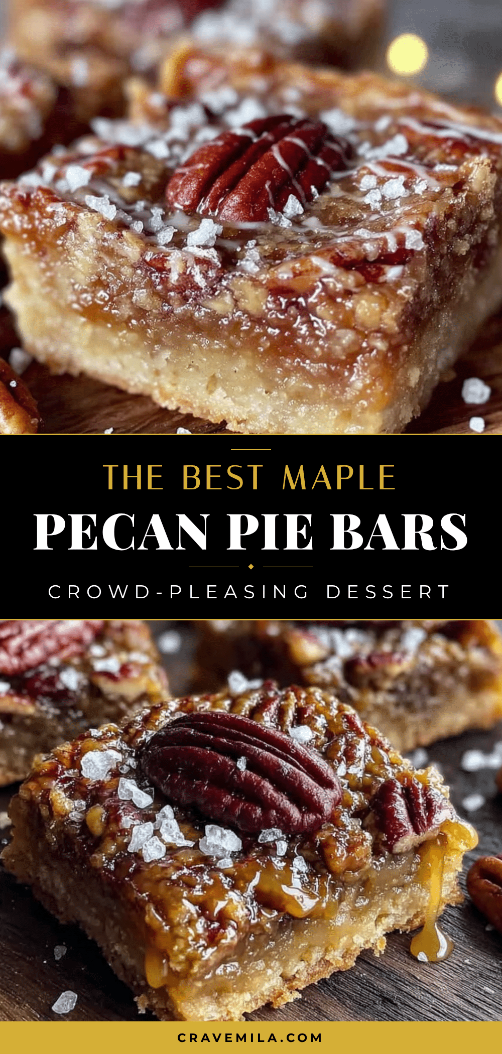 maple bourbon pecan pie bars recipe