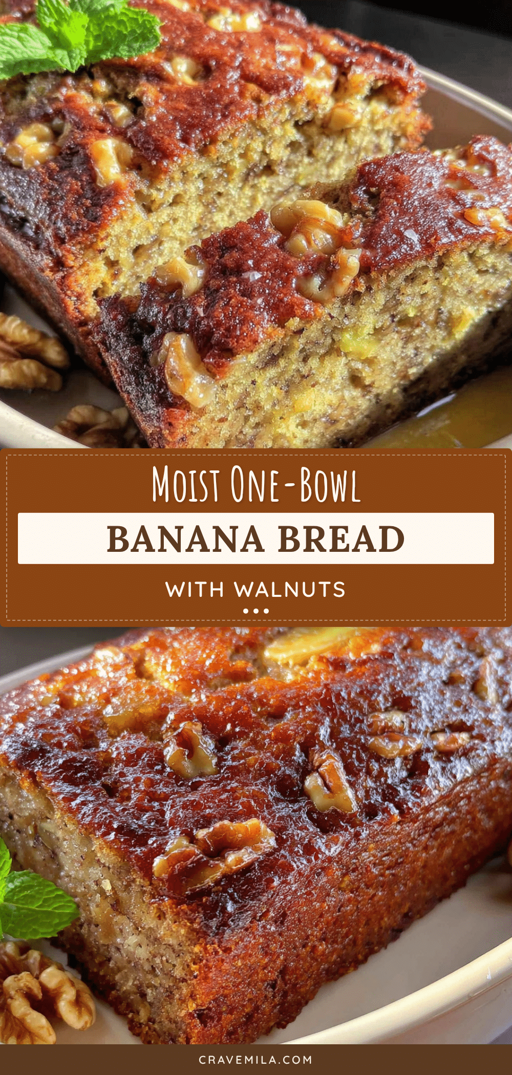 moist one-bowl banana bread with walnuts recipe