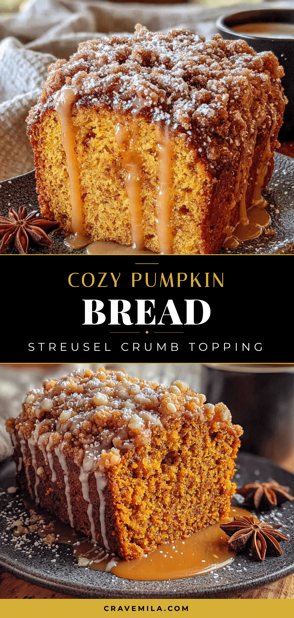 pumpkin bread with streusel crumb topping recipe