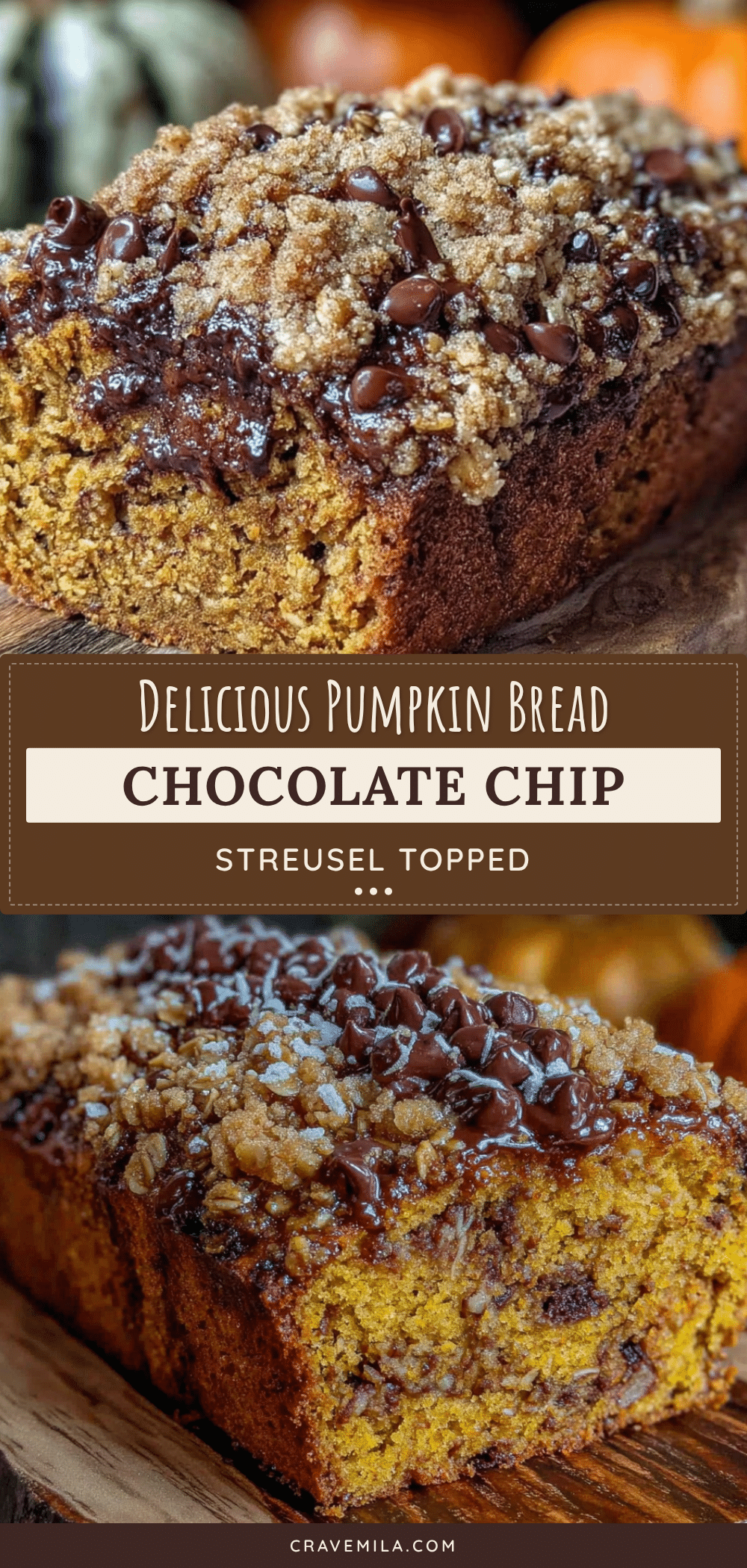 pumpkin chocolate chip bread with streusel recipe
