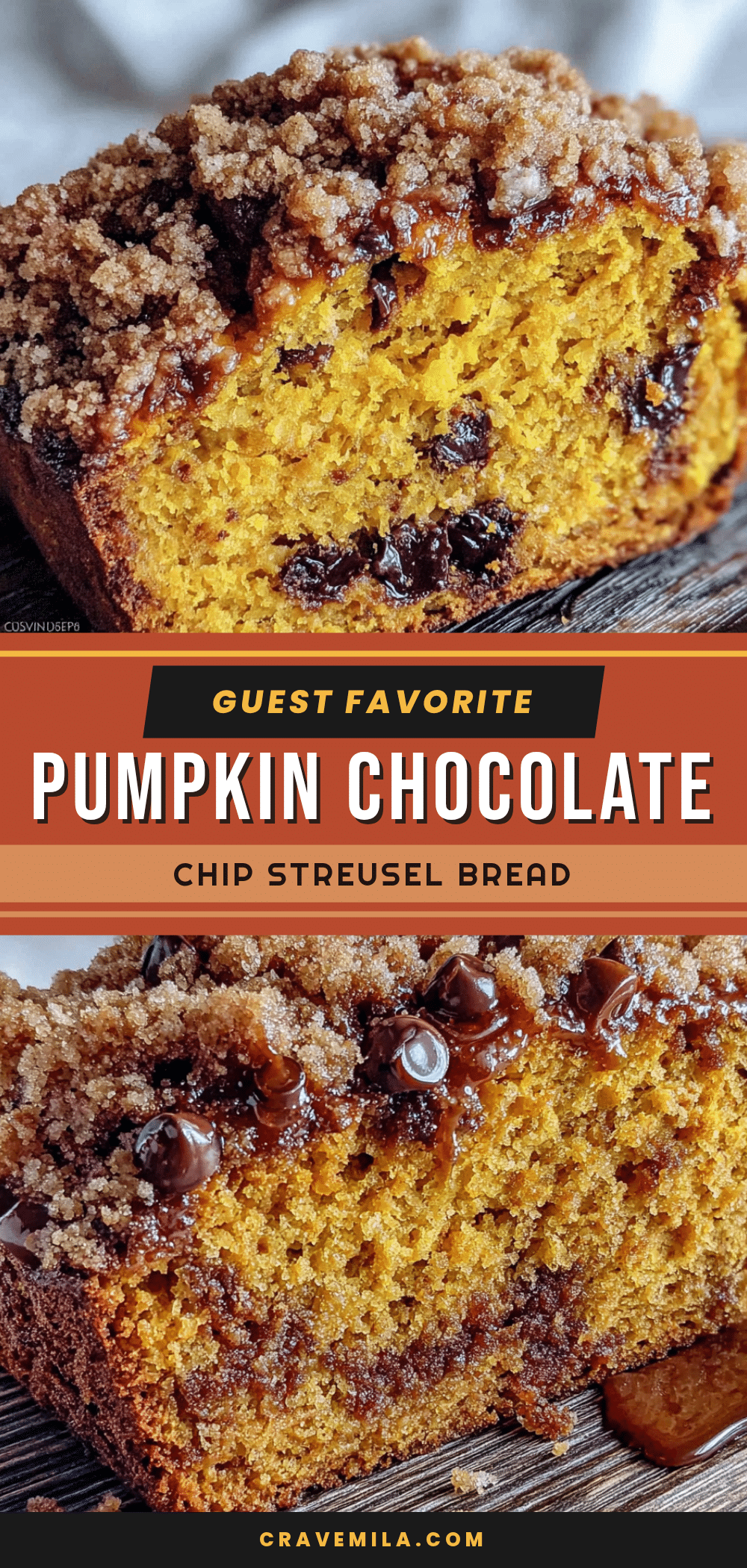 pumpkin chocolate chip streusel bread recipe