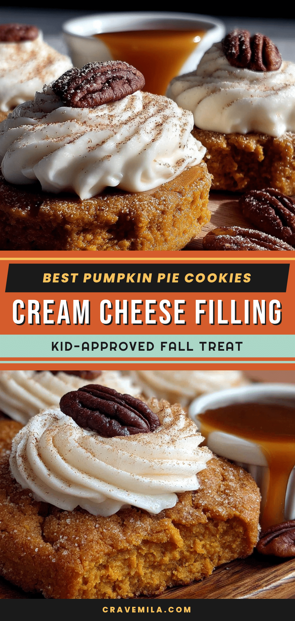 pumpkin pie cookies with cream cheese filling recipe