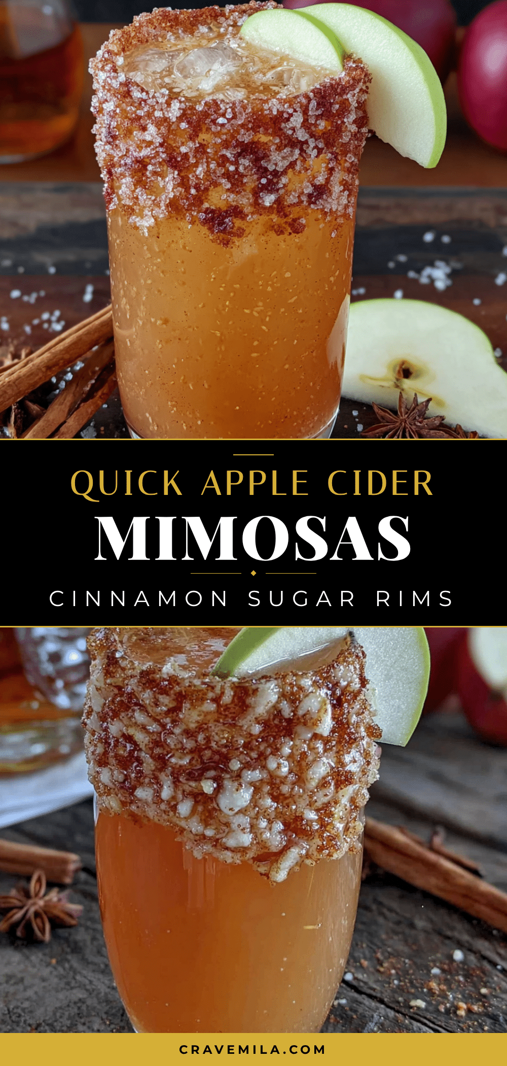 quick apple cider mimosas recipe