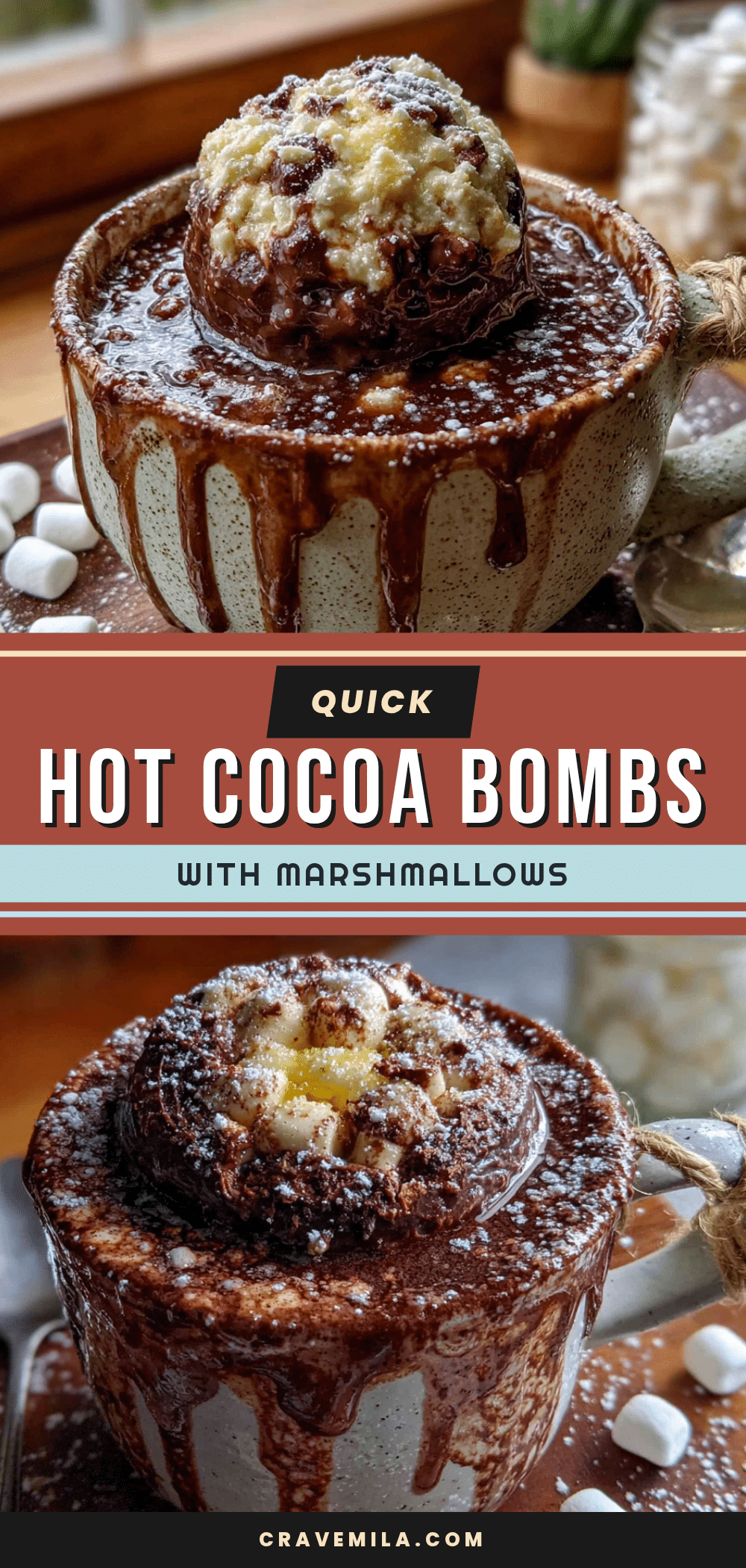 quick hot cocoa bombs with marshmallows recipe
