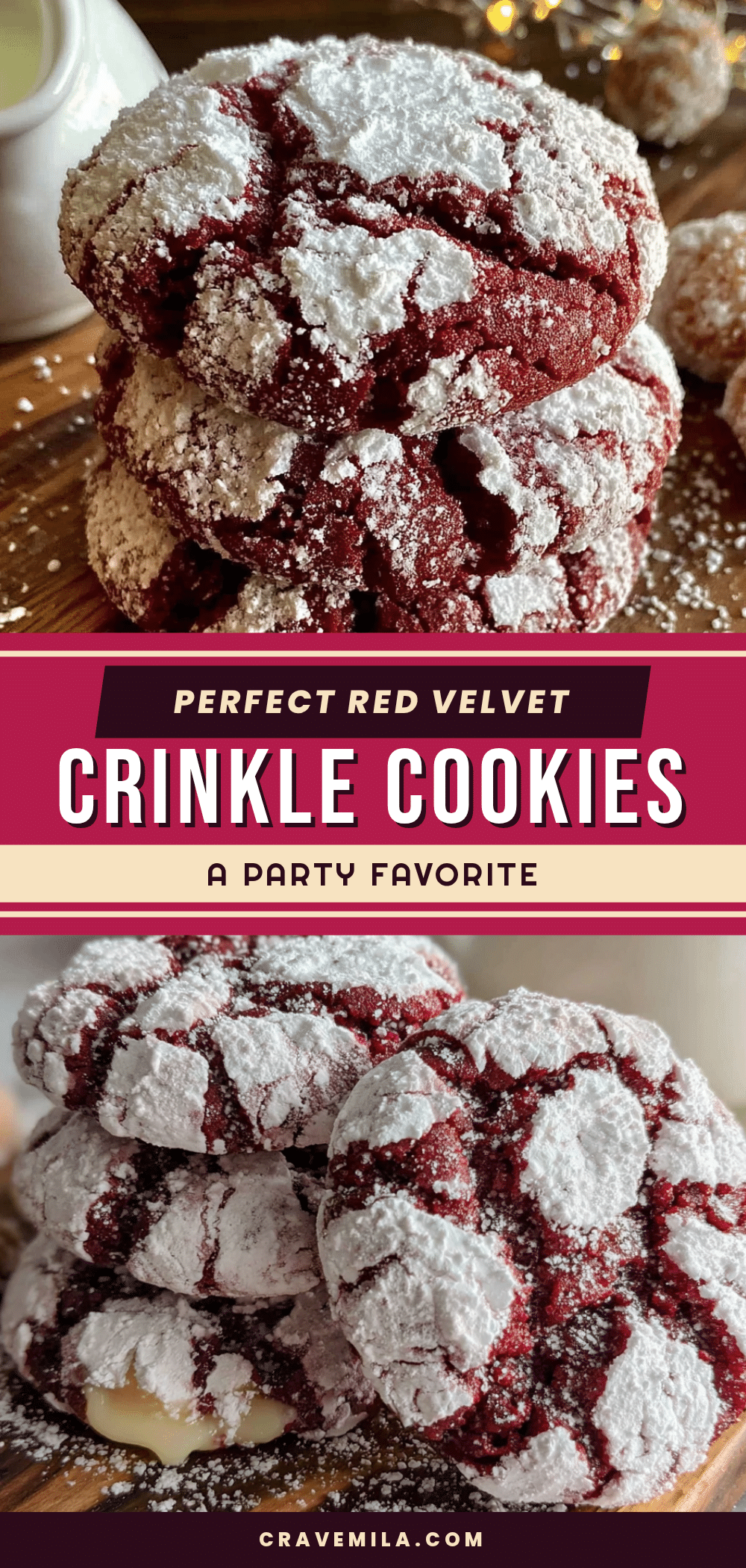 red velvet crinkle cookies recipe