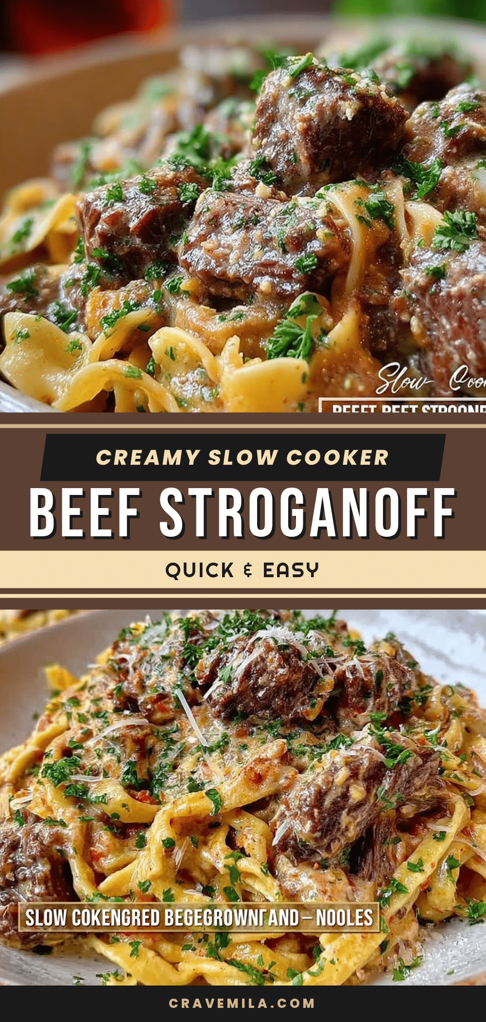 slow cooker beef stroganoff recipe