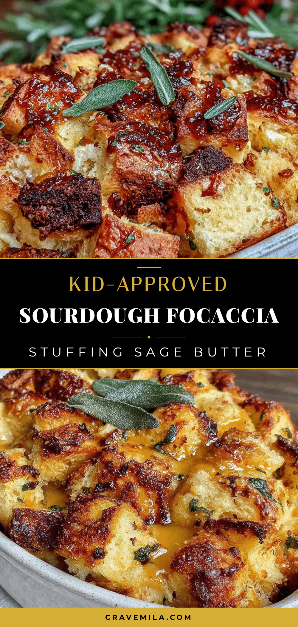 Sourdough focaccia stuffing recipe