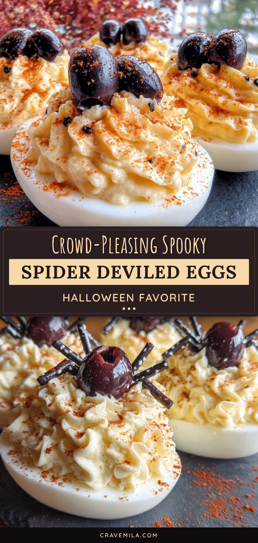 Spooky Spider Deviled Eggs recipe