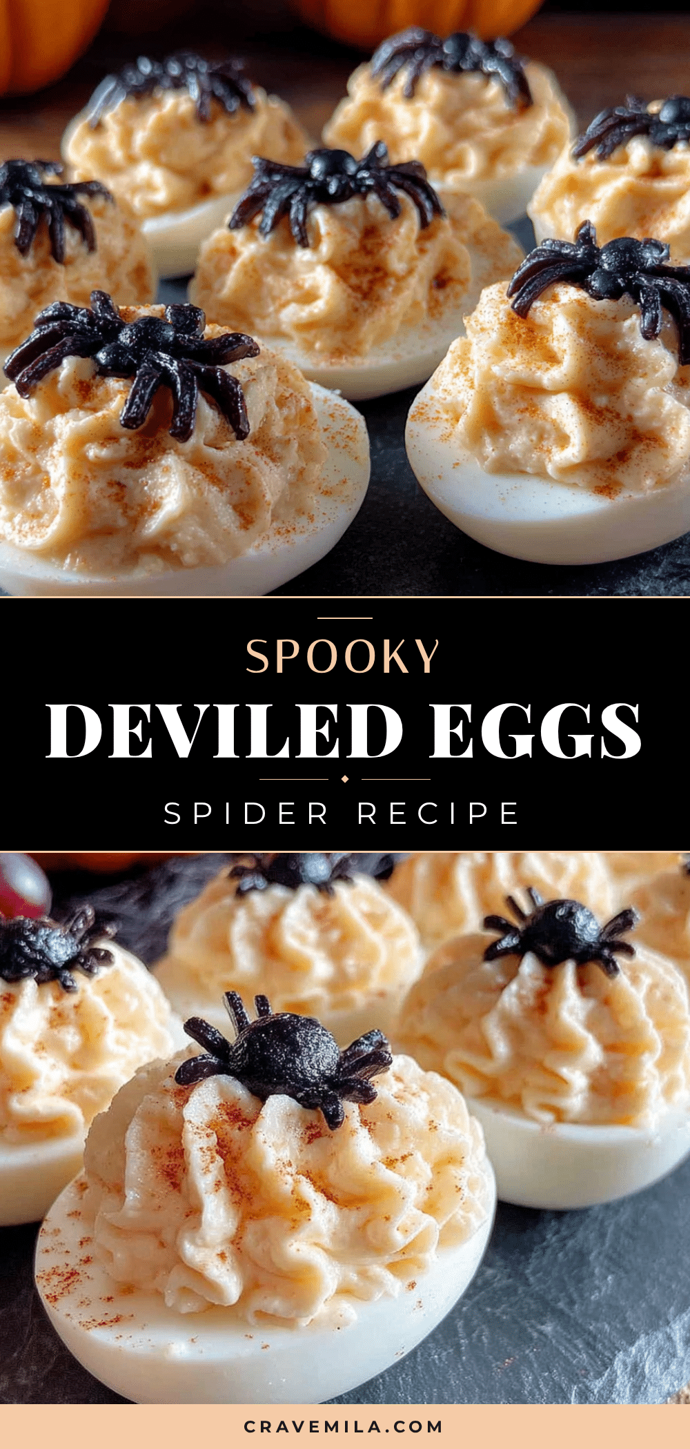 spooky spider deviled eggs recipe